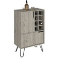 thumbnail image 3 of Miekor Furniture L Bar Cabinet Silhill, Eight Wine Cubbies, Two Cabinets With Single Door, Light Gray Finish 123070, 3 of 7
