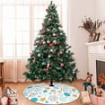 thumbnail image 7 of Sikiie Gold Stars Blue Dots Pattern 30-48 inches {designName} Print Christmas Tree Skirt Snowman Xmas Tree Skirt with Edge Christmas Decorations for Holiday Party-36", 7 of 7