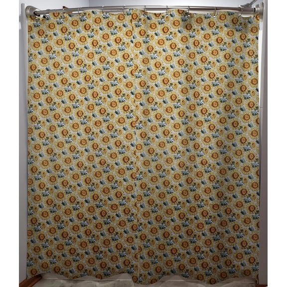 Harvest Sunflowers Shower Curtain by Penny's Needful Things