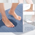 thumbnail image 3 of Alfombra de baño Yimobra, grande, supersuave, de espuma viscoelástica, 90 x 60 cm, color azul, 3 of 7