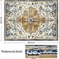 thumbnail image 2 of Office Chair Mat for Hardwood & Tile Floor,Boho Vintage 36"x48" Computer Chair Mat for Rolling Chairs Carpet,Under Desk Non Slip Gaming Rug,Low-Pile Rubber Backing Large Protector Mat (Navy), 2 of 6