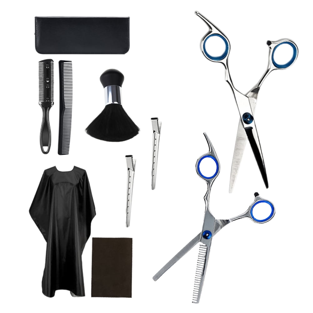 10pcs Hair Cutting Tools Set Hair Thinning Scissors Professional Barber