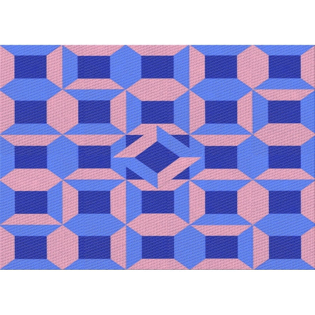 Ahgly Company Machine Washable Indoor Rectangle Transitional Purple Mimosa Purple Area Rugs, 5' x 8'