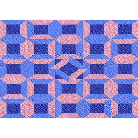 Ahgly Company Machine Washable Indoor Rectangle Transitional Purple Mimosa Purple Area Rugs, 6' x 9'