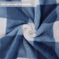 thumbnail image 4 of PiccoCasa Flannel Fleece Checkered Decorative Throw Blankets for Sofa Couch Bed, Blue and White Throw (50"x60"), 4 of 6