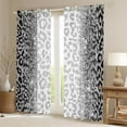 thumbnail image 2 of jejeloiu Cheetah Print Curtains and Drapes,Leopard Pattern Black Out Curtains,Gray Bling Print Curtains Pack of 2 (52x63 Each) For Teens Kids,Breathable Home Decor, 2 of 6
