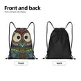 thumbnail image 5 of Easygdp Boho Owl Drawstring Backpack, Beach Sackpack, Travel Sackpack Lightweight for Sports, Gym, Travel, Swimming -, 5 of 9