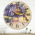 thumbnail image 2 of Designart 'Old Wooden White House In Country Side Village During Afternoon Glow' Traditional Wood Wall Clock, 2 of 5