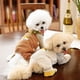 thumbnail image 2 of Agregue correa de terciopelo a la ropa de otoño e invierno para mascotas, ropa para cachorros de oso de Yorkshire, ropa para perros pequeños, perros, osito de peluche y gatos, 2 of 3