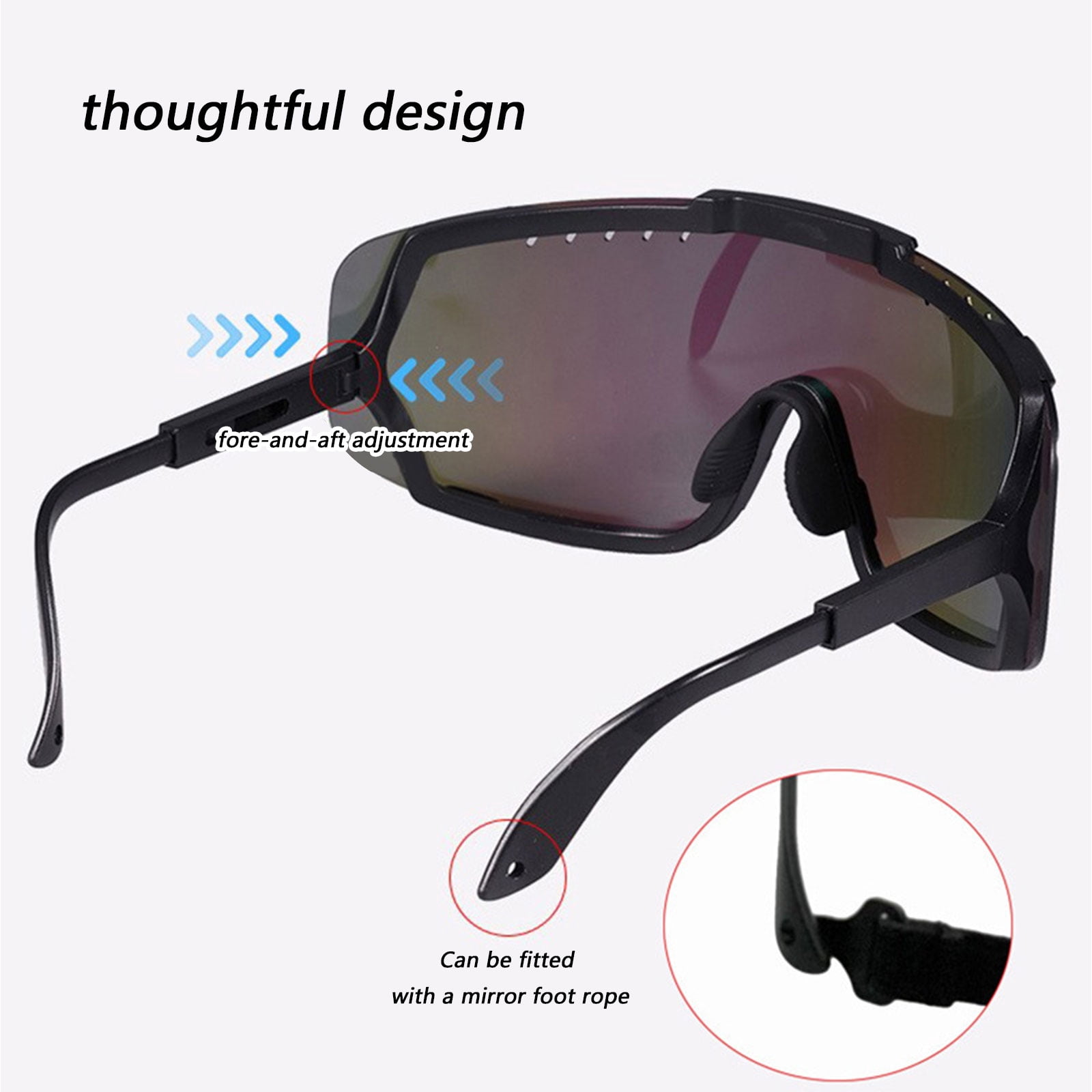 Motorcycle Riding Goggles Windproof Protective Glasses With Adjustable Leg For Outdoor Sports And Adventure