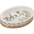 thumbnail image 3 of Hand Painted Resin Bathroom Set, Countertop Decor, Paris Botanique , Set of 4, 3 of 5