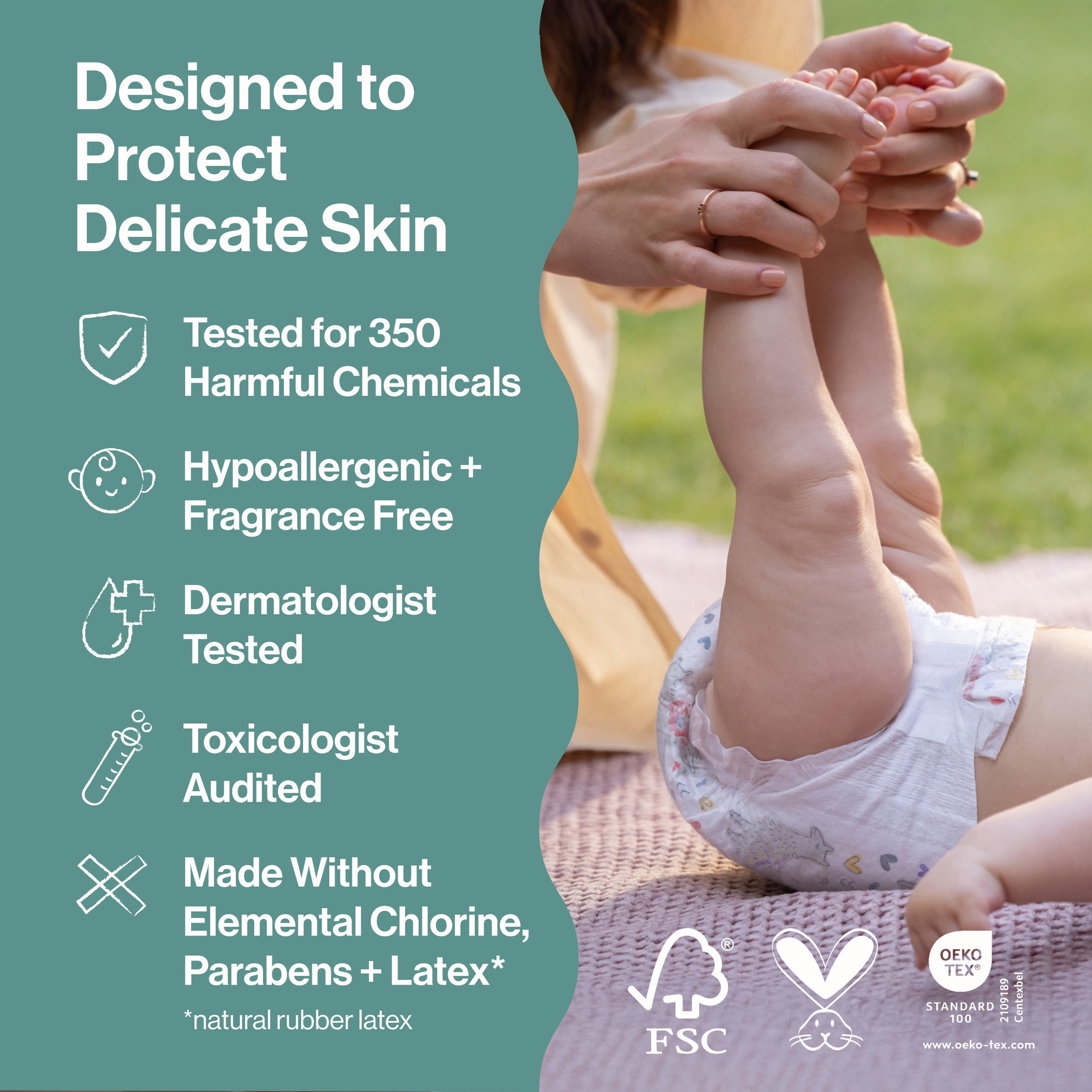 The Honest Company Clean Conscious Diapers® | Up to 100% Leak Protection I Designed to Protect Delicate Skin I Hypoallergenic + Fragrance Free | UR Ribbiting + Waddle It Be, Size 6, 40 Count Club Box