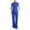 Blue, variant on Scrubs for Women Sleeveless Stand Collar Top & Straight Leg Cut Pant Breathable Professional 11-Pocket Medical Uniform Scrub Set