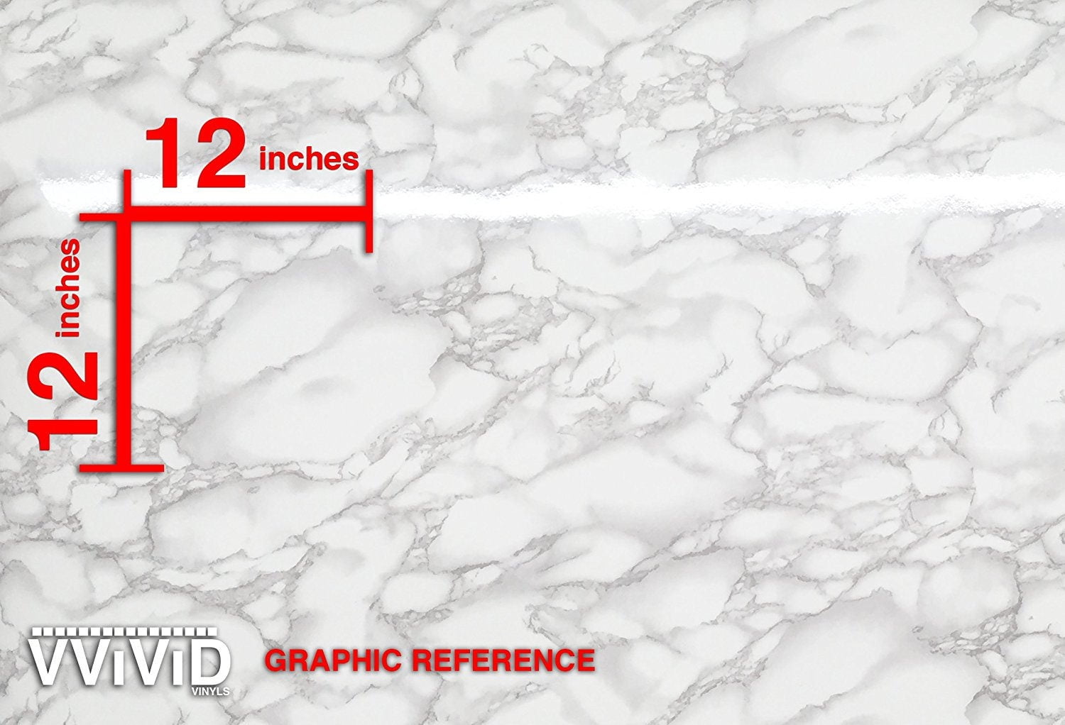 VViViD White-Grey veined fake faux marble Gloss vinyl film decal you choose size