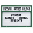 thumbnail image 5 of Aarco DMBM5272BK Double Sided Marquee with Header - Black, 5 of 7
