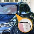 thumbnail image 4 of Foldable Car Windshield Sunshade UV Sun Visor Protector Blocks UV Rays Keeps Vehicle Cool 53x23.5 Inch White Poodles, 4 of 8