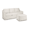 thumbnail image 2 of Bush Home Harper 80W Sofa and Storage Ottoman with Slipcovers in Ivory Basketweave Fabric, 2 of 4
