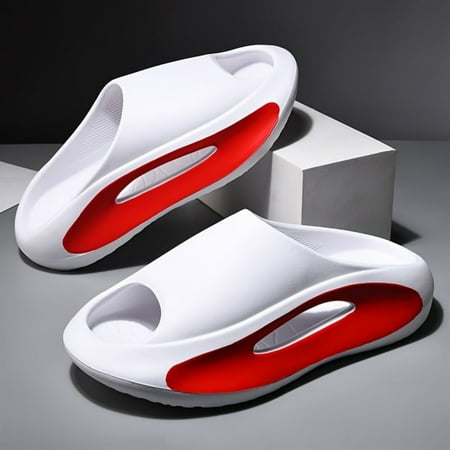 

FAIAI Unisex Colour Block Open Toe Breathable Slippers Comfy Non Slip Soft Sole Chunky Slides For Men s & Women s Indoor Outdoor Activities