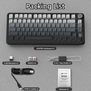ATTACK SHARK X85PRO Gasket Mechanical Keyboard, 75% Wireless Gaming Keyboard with TFT Screen&CNC Knob, 2.4Ghz/BT5.1/USB-C, 5 Layer Padding, Hot-Swap Linear Switch, RGB, for PC,MAC,QMK