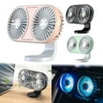 thumbnail image 4 of SPRING Usb Dual-Head Car Fan 360° Rotatable Atmosphere Suitable For Cars Campers Suv, 4 of 5