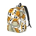 thumbnail image 2 of Daiia Giraffes Head Vintage Canvas Backpack for Men and Women ,Hiking Backpack,Travel Laptop Bag for School,Large Capacity Backpack, 2 of 8