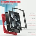 thumbnail image 6 of Allytechgroup Shockproof Case for Apple iPad Pro 11 Inch Case M4 2024, Kickstand Hand Strap Shoulder Strap Rugged Case Kids Friendly Bumper Shockproof Case for iPad Pro 11" 2024,Red, 6 of 9