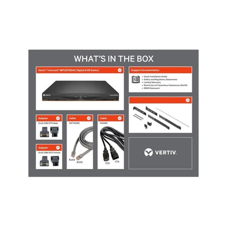UPC: 0636430089911 | Vertiv Avocent MergePoint Unity 16-Port KVM Switch MPU2016DAC400