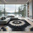 thumbnail image 2 of ODIKA 8'x10' Washable Area Rug Marbled Abstract Swirling Contemporary Smalltan for Dining Room, Large Office, Lounge, Non-Slip Chair-Friendly Mat, 2 of 7