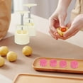 thumbnail image 2 of SHISUYAN White ABS Mooncake Mold Hand Press for Kitchen Use 4 Piece Set Safe Material, 2 of 8