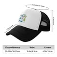 thumbnail image 6 of PAYOHTO Kids Dino Funny Cartoon Dinosaurs Baseball Hat Back Adjustable Mesh Breathable Hats Black Trucker Cap Outdoor Fishing Sun Caps for Boys or Girls ages 4-10, 6 of 9