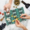 thumbnail image 5 of Damask Cutting Board, Vintage Vertical Order Floral Ornament with Simple Dots, Decorative Tempered Glass Cutting and Serving Board, in 3 Sizes, by Ambesonne, 5 of 5