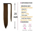 thumbnail image 3 of DODOING 20 24 28 Inch Hair Pieces for Women Long Straight/Curly Wave Ponytail Extension Fake Hair Drawstring Ponytails for Black Women Human Hair, 3 of 8