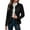 Black, variant on Ahabrexf Womens Winter Tops, Casual Lapel Ruffled Double Breasted Suit Jacket for Women