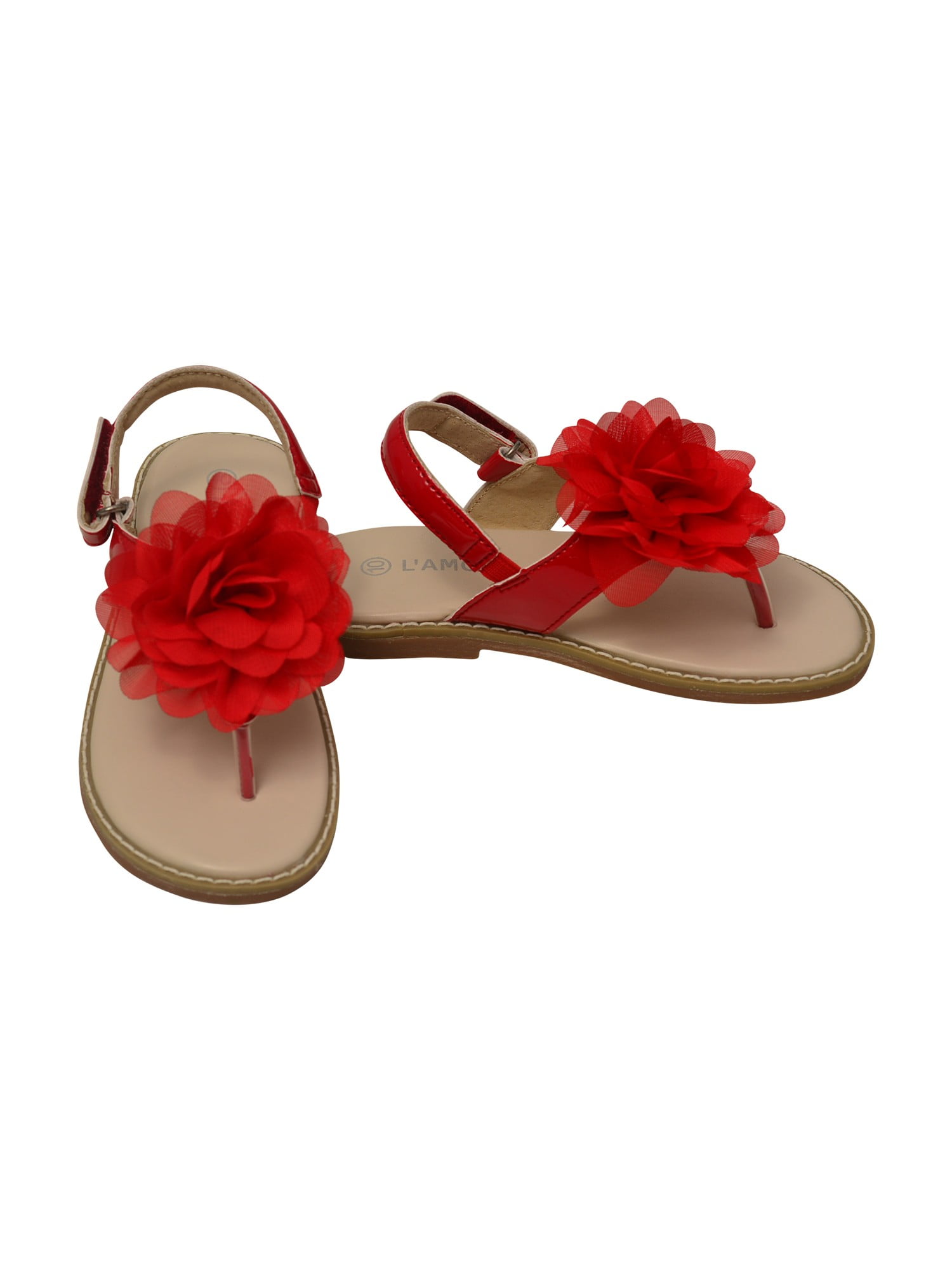 little girl red sandals