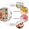 thumbnail image 3 of Fruit Patchwork Bathroom Shower Curtains with 12 Hooks Polyester Waterproof Shower Curtain for Stalls and Bathtubs Modern County Funny Fruits Striped Decorative Bathroom Privacy Curtain 36x78 Inches, 3 of 9