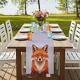thumbnail image 4 of Purple Fox Table Runner, Funny Animals Modern Art Washable Cotton Linen Table Runners 72 Inches Long, Dresser Scarf Runner for Dining/Coffee/Kitchen/TV Stands/Cabinets 13''x72'', 4 of 9