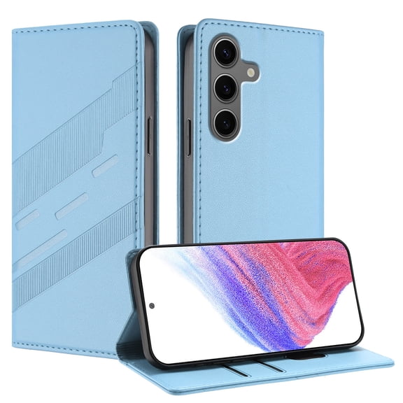 for Samsung Galaxy A36 5G Case, Fashion Premium PU Leather Wallet Case Flip Folio Cover with Card Slots Holder Kickstand Function Shockproof Protective for Samsung Galaxy A36 5G Case, Blue