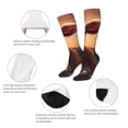 thumbnail image 6 of Lsque Sunset Calf Flower Field Printed Crew Socks Men's Women's LightWeight Thin Casual Calf Socks ,Knee High Socks,Cotton Socks, 6 of 9