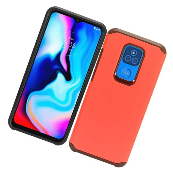 Case for Motorola Moto G Play 2021 Armor Dual Layer 2 in 1 Hard Shockproof TPU Silicone Hybrid Protection Slim Cover for Moto G Play '21 by Xcell - Red