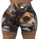 thumbnail image 2 of Balery Steampunk Squirrel Pilot Pantalones cortos de entrenamiento estampados para mujer, sin costuras, ajustados, para gimnasio, yoga, correr, deportes, ejercicio activo, fitness.-Large, 2 of 8