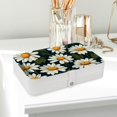 thumbnail image 6 of Daisy PU Leather Jewelry Box with Removable Compartment - Portable Earring Organizer and Storage Box, 6 of 6