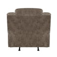 thumbnail image 3 of Henry 46 Inch Rocker Manual Recliner Chair- Brown Microfiber- Solid Wood, 3 of 6