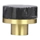 thumbnail image 2 of Tirador de cajón de mármol y latón, herraje para muebles, pomo elegante de 3,05 cm Negro, 2 of 9