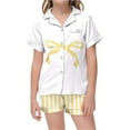 thumbnail image 2 of Ensemble de Pyjama à Rayures pour Filles, Tout-Petits et Enfants – Pyjama Court à Manches Courtes pour le Printemps et l'Été, 2 of 3