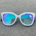 thumbnail image 4 of Women Cat Eye Reading Glasses Fashion Shiny Bling Anti Blue Light Magnifier Reader bling Rhinestone Reading Glasses, 4 of 5