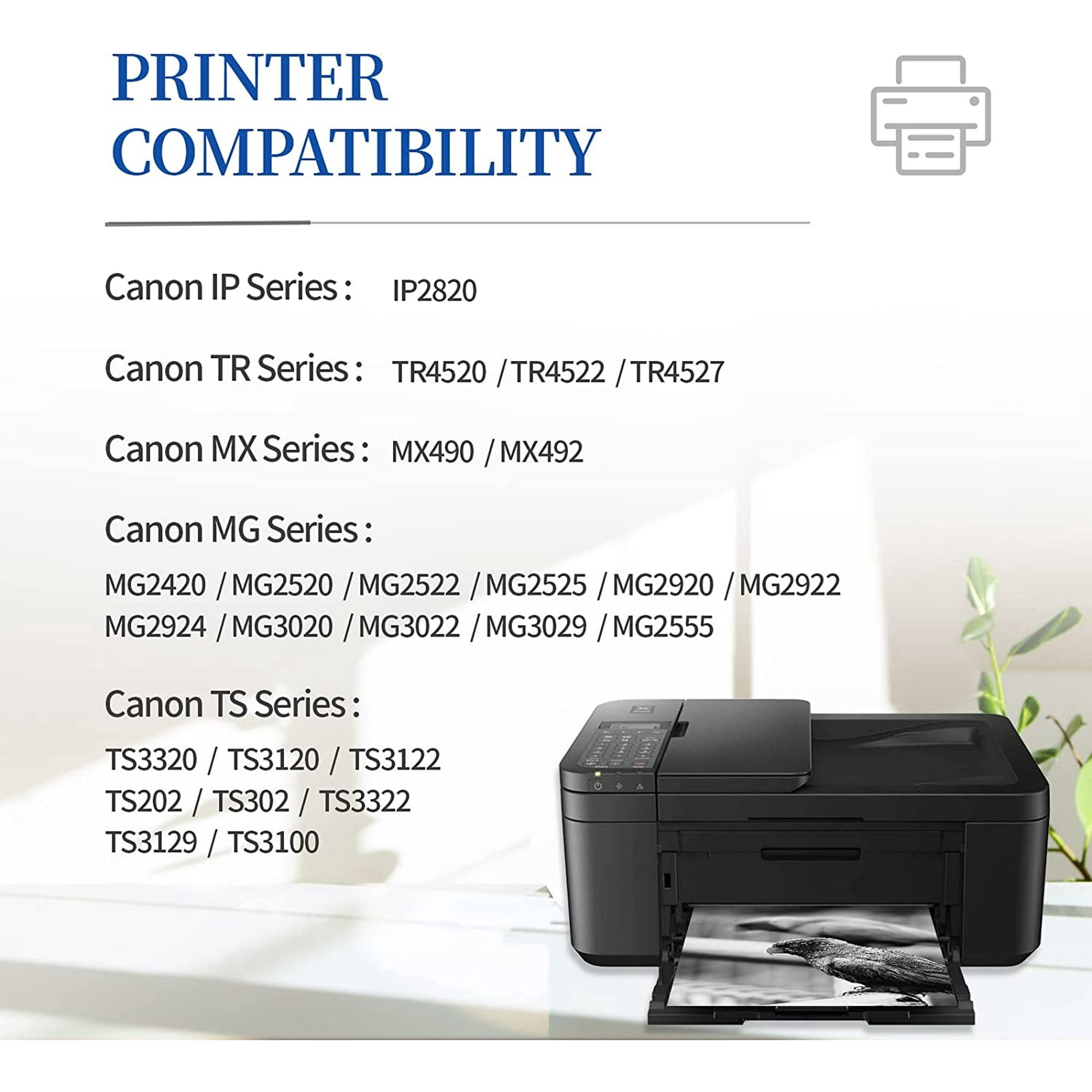 243XL 244XL Ink Cartridges for Canon Ink PG-243 and CL-244 for Canon Pixma TR4520 TR4522 MX492 MX490 TS302 TS202 TS3320 TS3322 MG2520 MG2522 MG2525 Printers (Black, Tri-Color, 2-Pack)