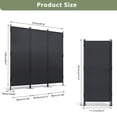 thumbnail image 3 of Jaxpety 2-Pack 6ft Room Dividers, Black 3-Panel Folding Privacy Screens, Freestanding for Effortless Space Division in Living Rooms, Bedrooms& Offices, 3 of 8