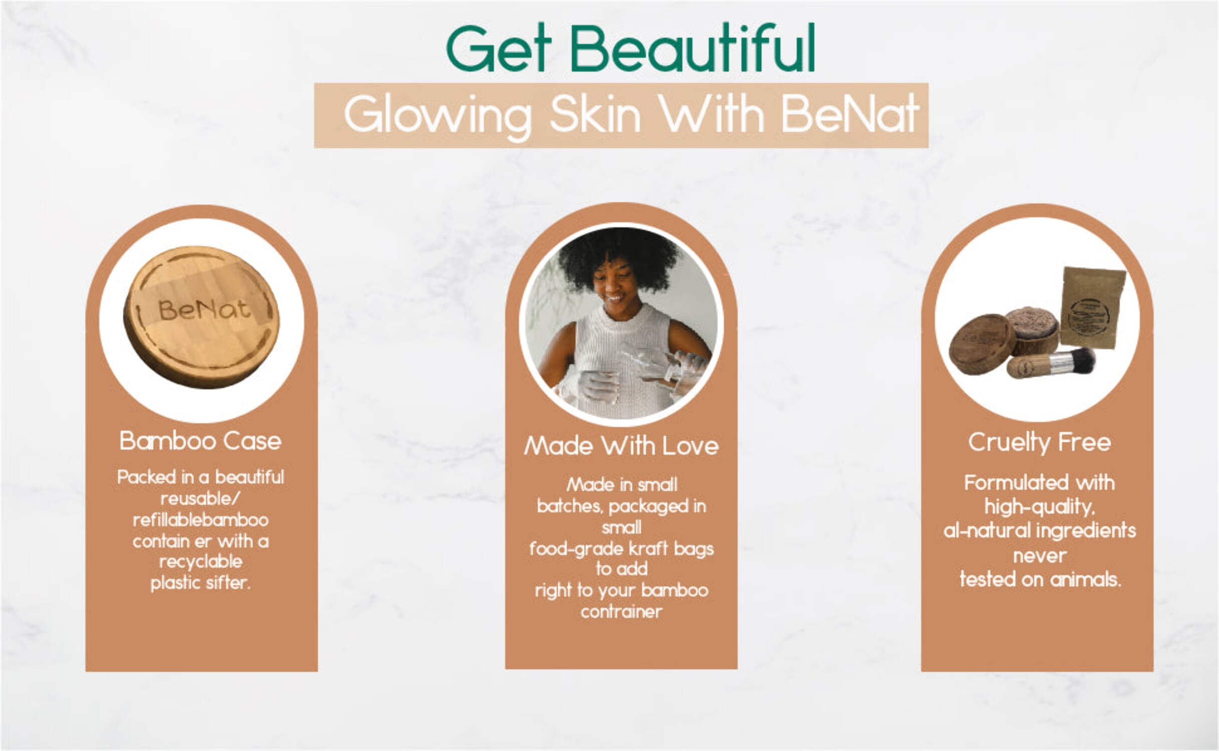 Translucent Loose Powder Set. 3-pack. All-Natural, Eco-Friendly.