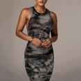 thumbnail image 2 of Fesfesfes Women's Bodycon Dress Fashion New Gorgeous Slim Fit Spandex Dress Sexy Sleeveless Vest O-Neck Tie-Dye Dress Gifts for Her, 2 of 9