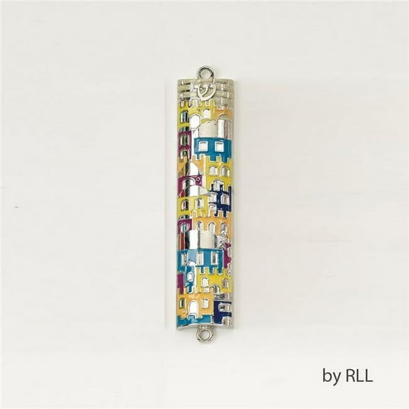 Rite Lite MZE-8 5 in. Mezuzah Enamel Jerusalem Gift Box